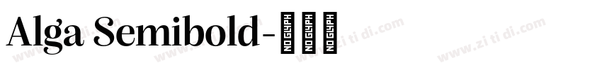 Alga Semibold字体转换